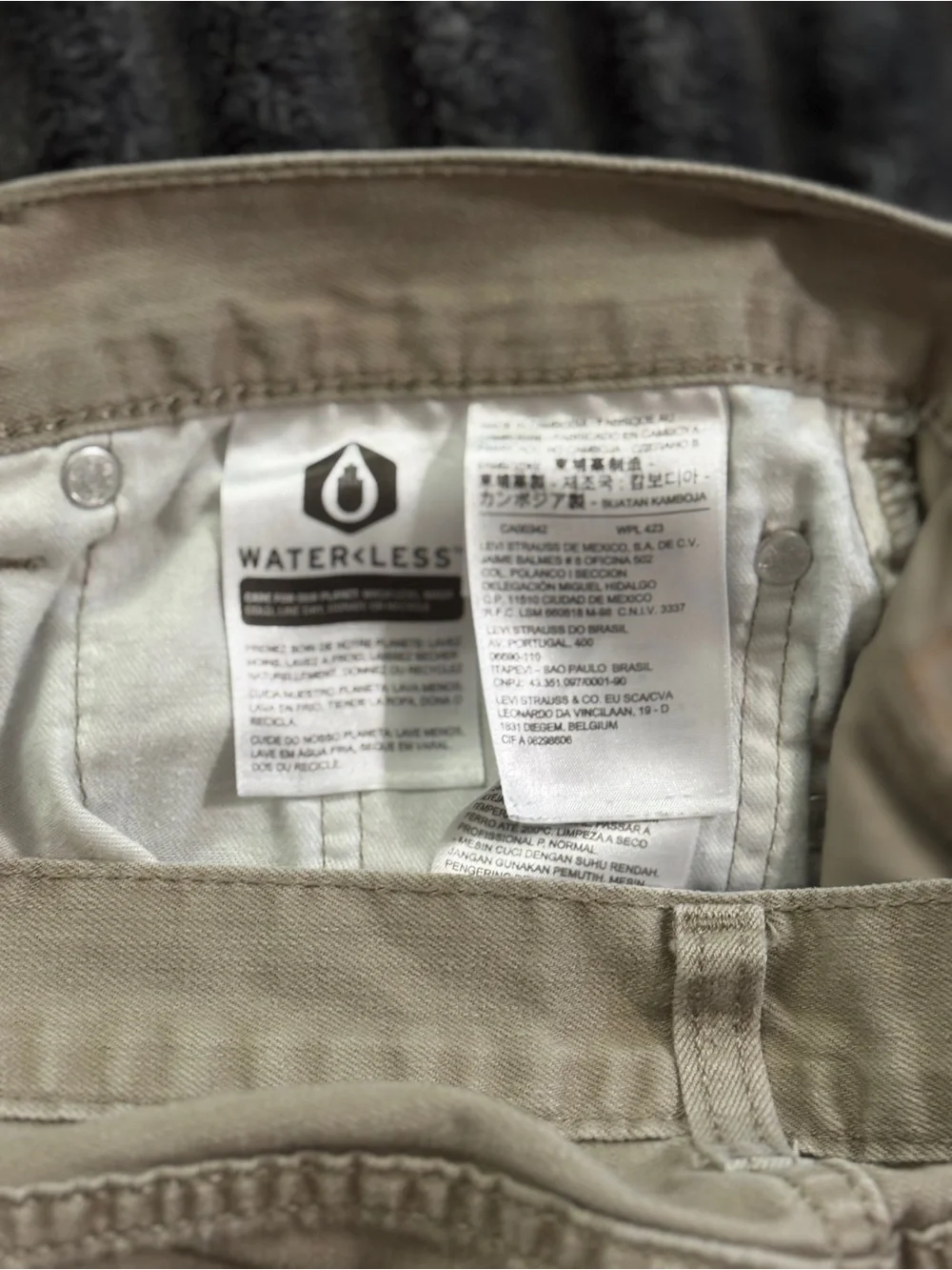 Levi's 505 Khaki Straight-Leg Jeans 32x34